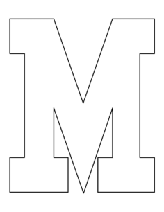 Letter M Tracing Shape Pdf, Free Vectors File